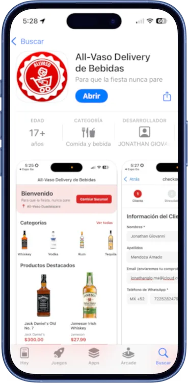 App Store All-Vaso Vinateía a Domicilio